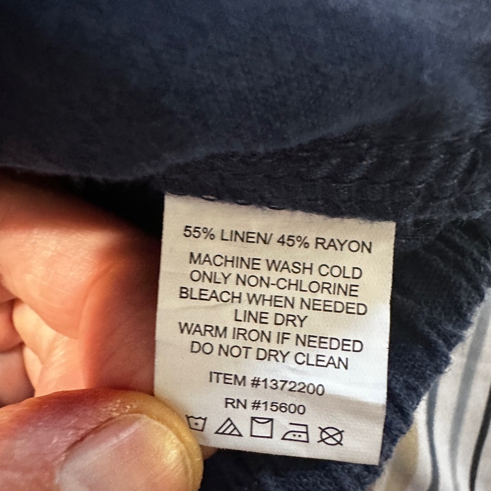 Briggs Women’s Linen Blend Pants – Size M – Navy Blue - Picture 2 of 7